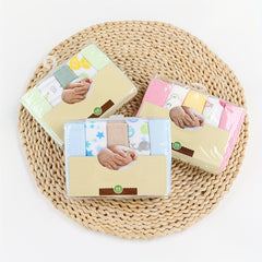 10pc Baby Face Towels Saliva Washcloths Multicolor Mix