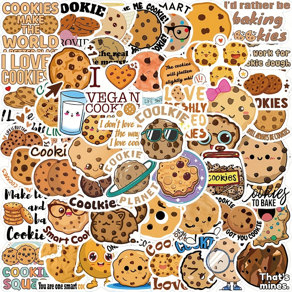 50pcs Cartoon Cookies Graffiti Stickers Waterproof DIY Stickers