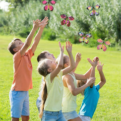 10pcs Magic Surprise Butterflies Leather Band Power Flying Toy Bookmark Gift