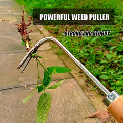 1pc V Shaped Weeding Tool for Garden with Wooden Handle