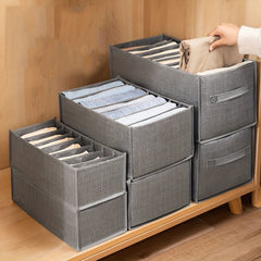 Wardrobe Clothes Organizer With Handle Clothes Separation Storage Box