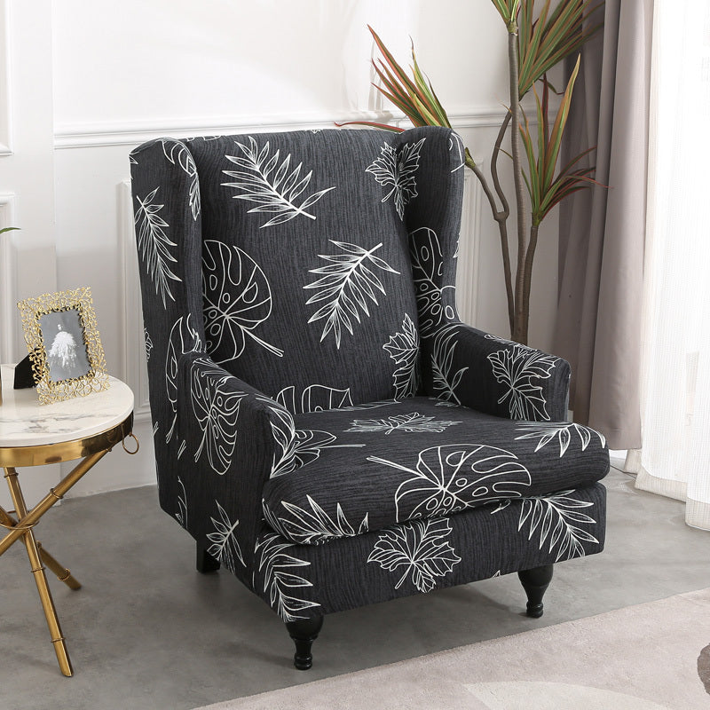 2 Milk Fiber Wingback Chair Covers, Removable Washable Armchair Slipcove