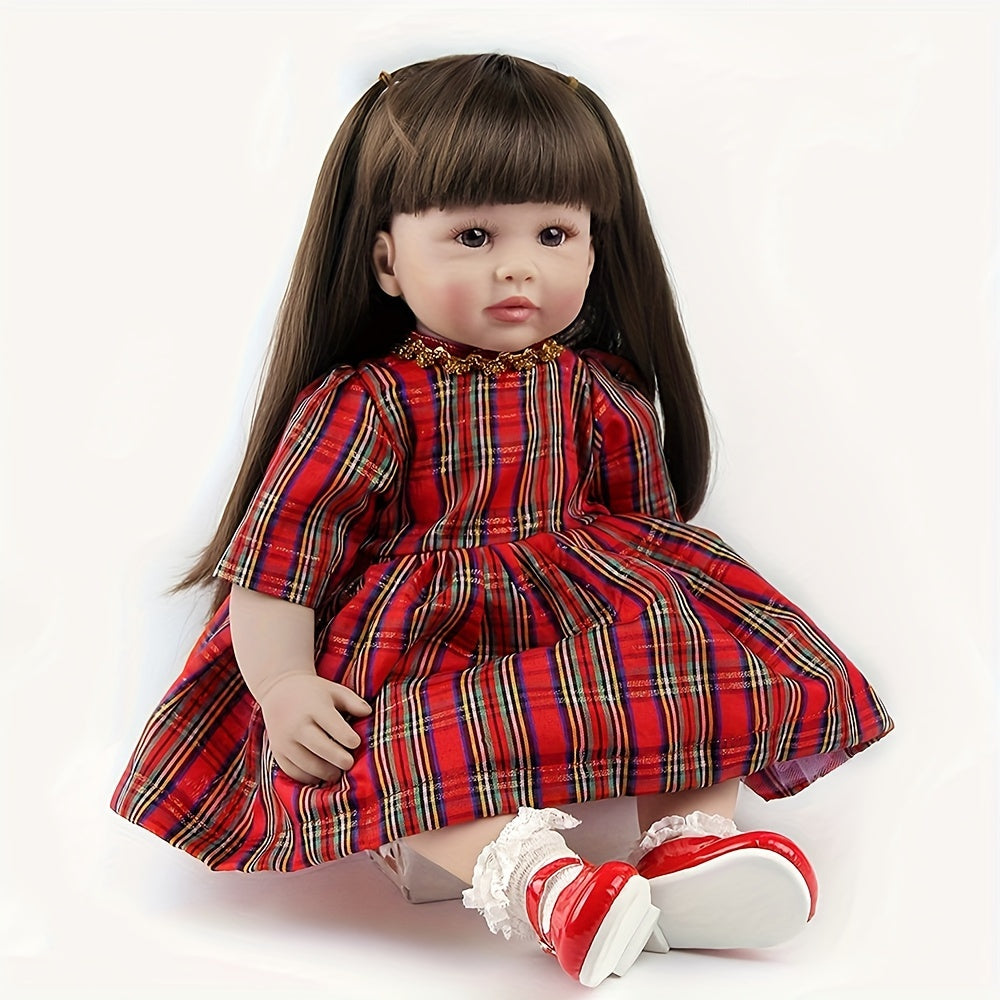 24" Soft Silicone Vinyl Reborn Baby Dolls Realistic Newborn Girl Toy
