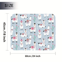 Absorbent Reversible Dish Drying Mat Heat Resistant for Kitchen Vintage