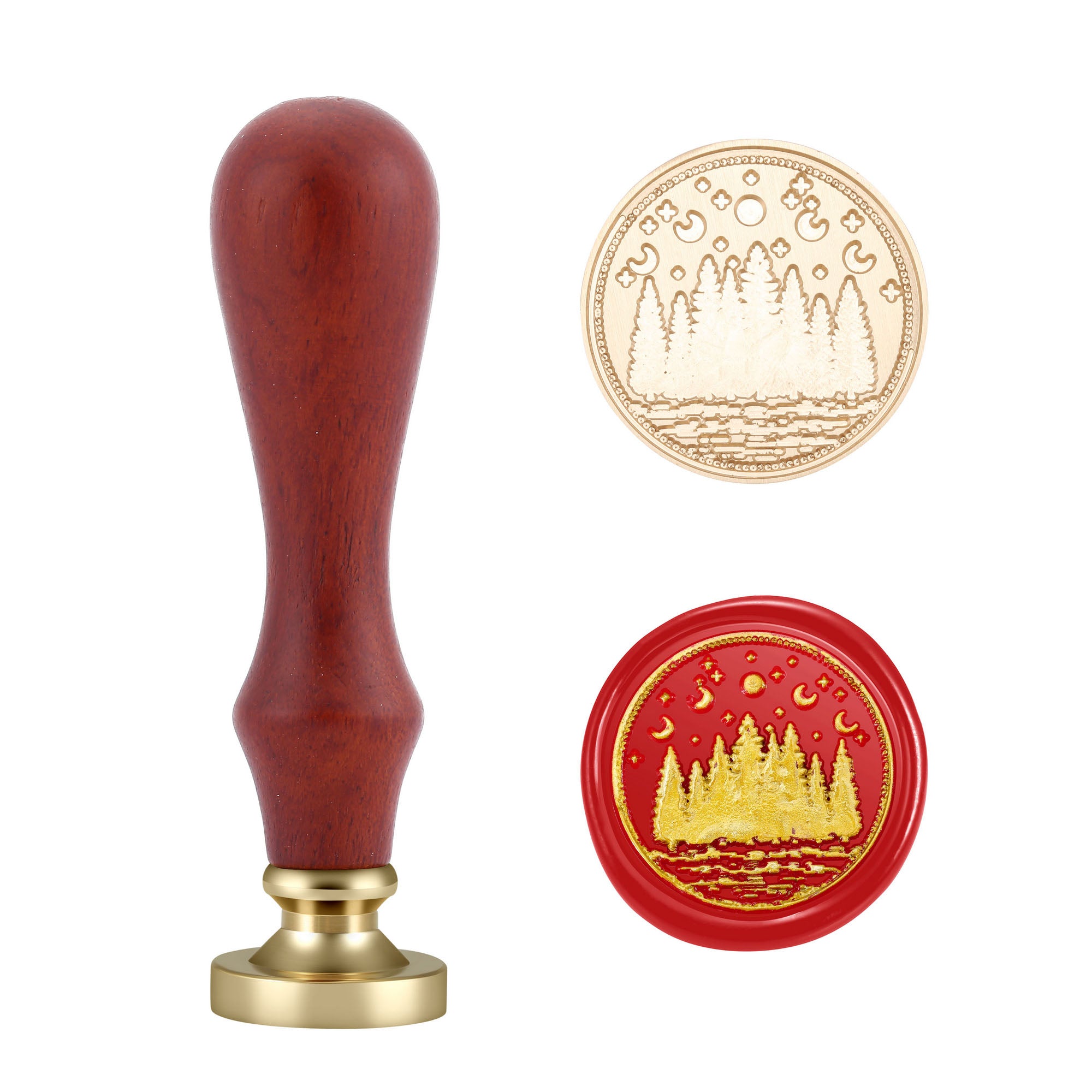 SDS Varnish Seal Wax Seal Stamp Brass Head Wooden Handle 30mm