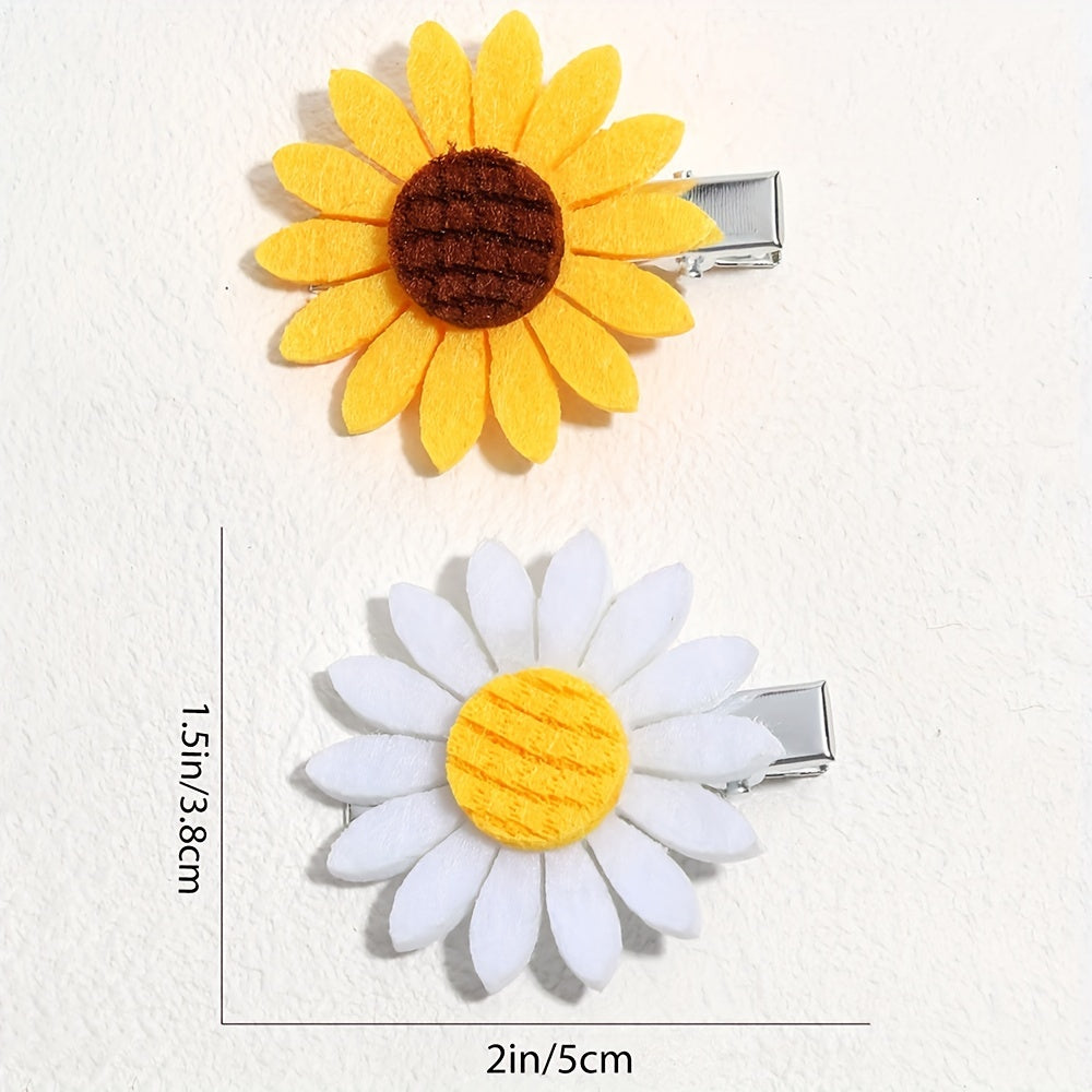 10pcs Cartoon Daisy Hair Clips for Girls
