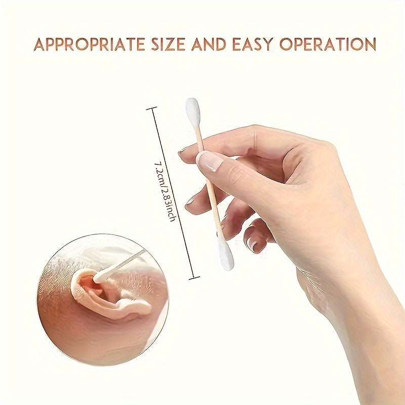 1000pcs Cotton Swabs Double Round Head for Ear and Nose Cleaning