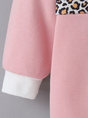 Girls Block Sweatshirt Long Sleeves Pullover Sports Casual