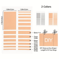 46pcs Invisible Ring Size Adjuster For Loose Rings Male And Female