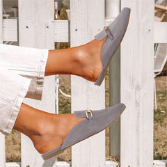 Women's Pointed Toe Mules & Comfy Metallic Slip On Slides