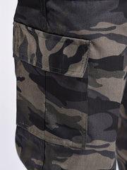 Cargo Jeans Mens Camo Straight Leg Casual Stylish Loose Fit Denim Pants