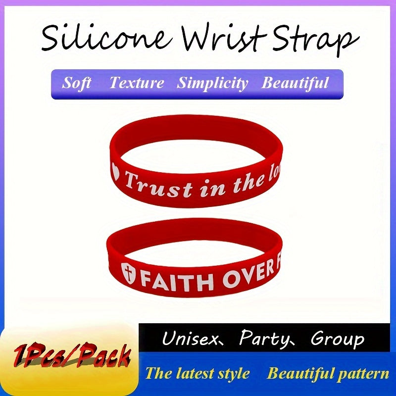 Colorful Team Trust Inspirational Silicone Bracelet