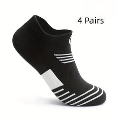 4 Pairs Outdoor Casual Breathable Deodorant Ankle Socks for Men & Women