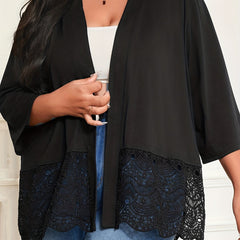 Casual Lace Patchwork Cardigan Jacket