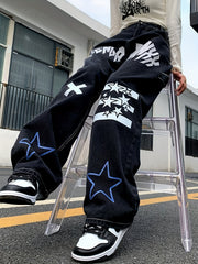 Baggy Denim Pants Wide Leg Loose Cargo Jeans