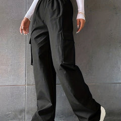 Cargo Pants Wide Leg Stirred Waist Spring Summer Women's Clothing