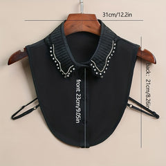 Stylish Collar Diamond Trim False Collar For Women