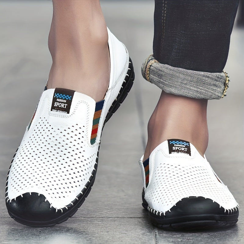 Men's Ventilated Loafer Shoes Non-slip Slip On Shoes