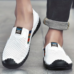 Men's Ventilated Loafer Shoes Non-slip Slip On Shoes
