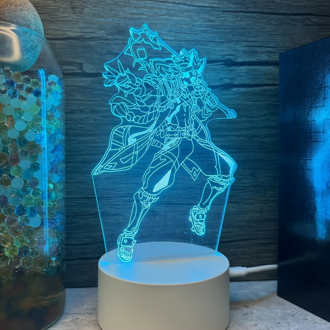 LED 3D Night Lights Acrylic Touch Lights for Bedroom Table Lamps