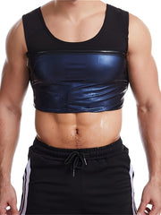Men's Sauna Vest Workout Sweat Tank Top Waist Trainer Compression