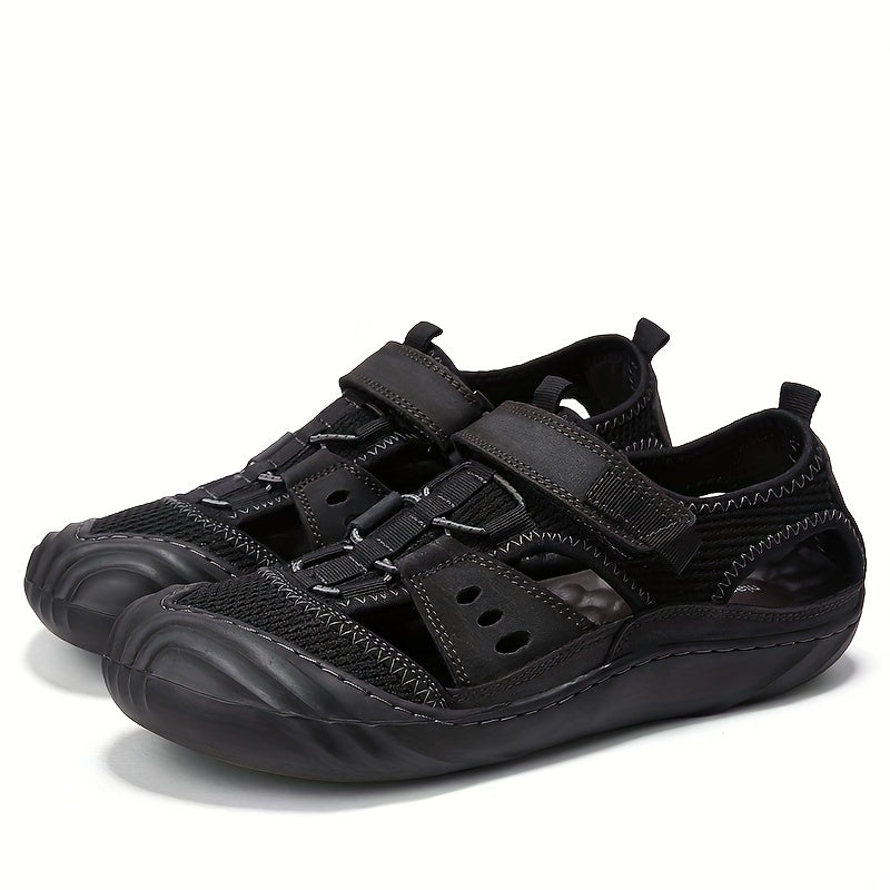 Men's Leather Non-slip Sandals Quick Dry Beach Shoes
