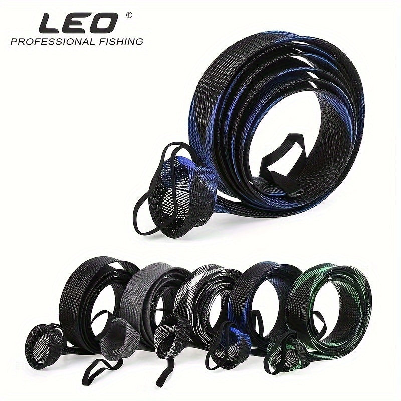 5/10pcs Braided Mesh Fishing Rod Sleeve Sea Fishing Cover Casting Spinning Rod