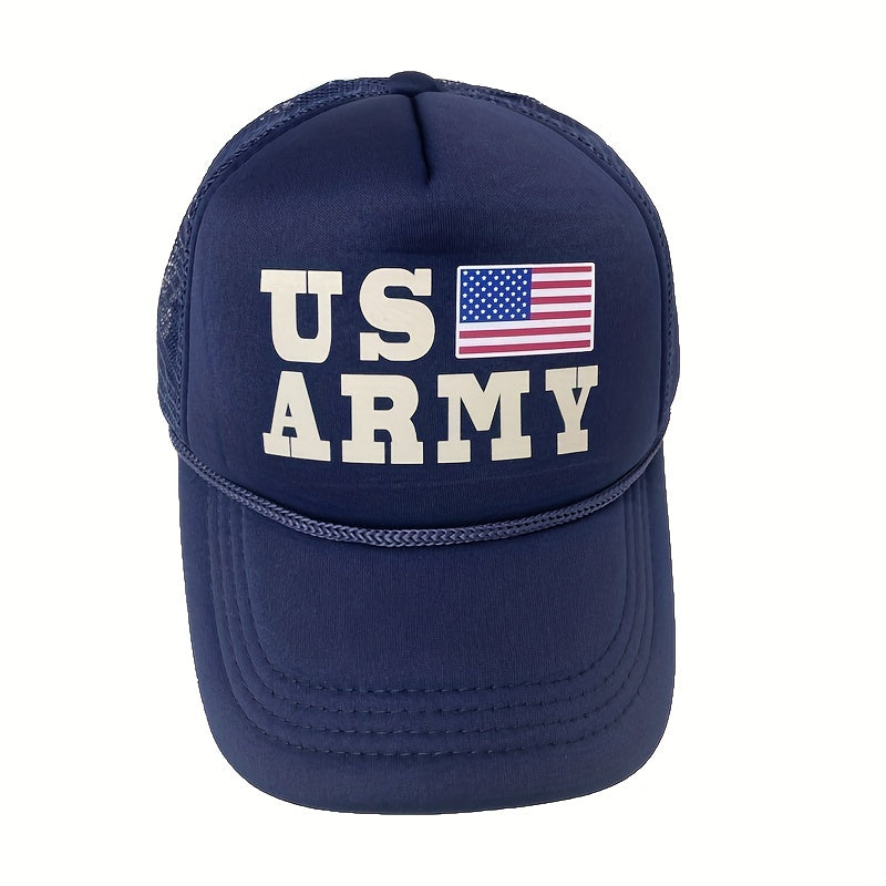 US Army Baseball Cap Unisex Mesh Trucker Hat Patriotic Cap