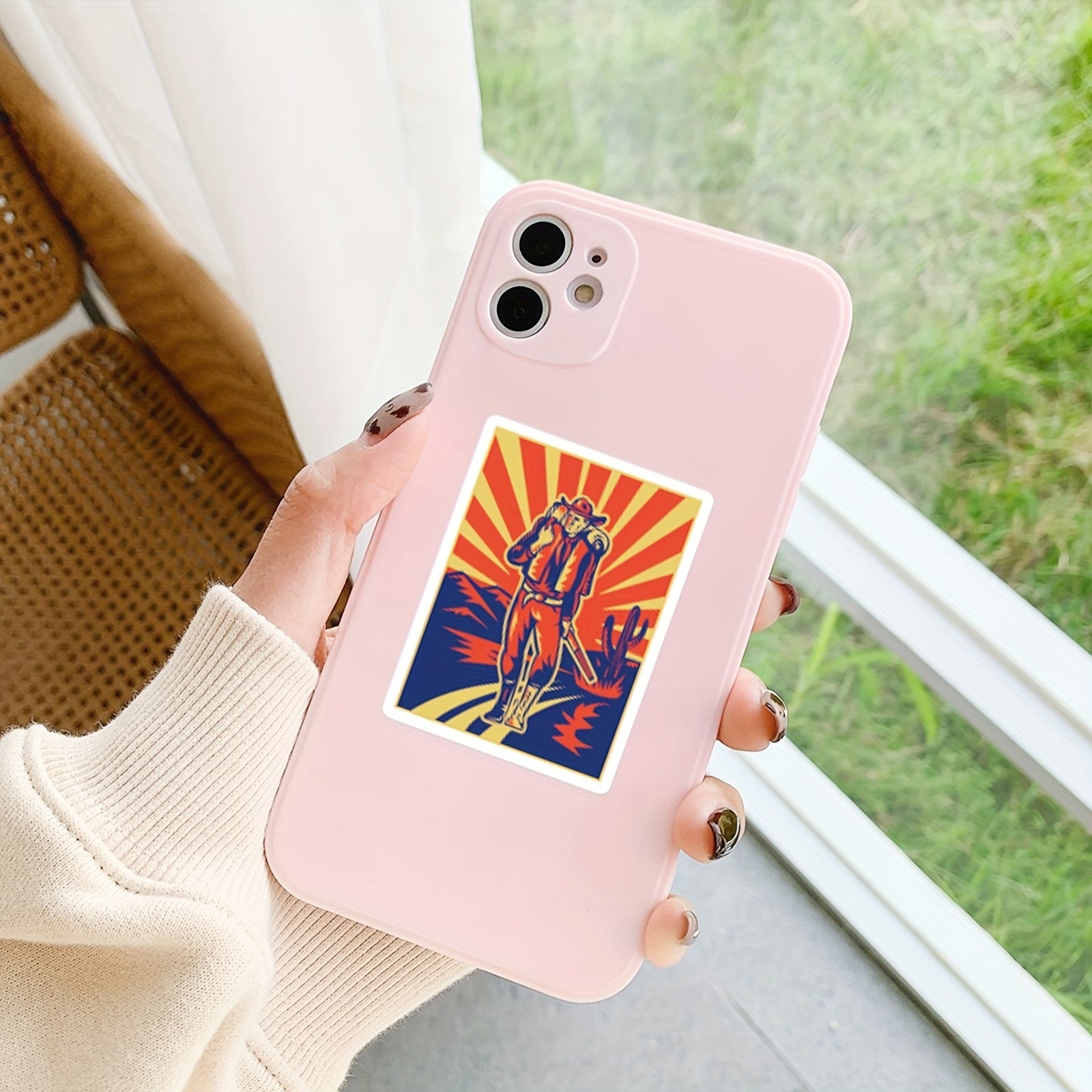 50pcs Western Cowboy Stickers For Luggage Phone Case Boys Girls Reward Stickers