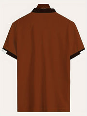 Men's Block Short Sleeve Casual Comfy Custom Fit Shirt