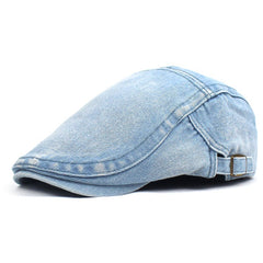 Vintage Denim Hat Cap with Embroidered Logo
