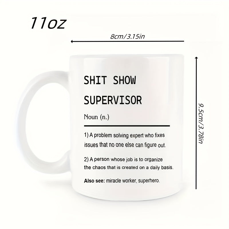 11oz Unique Letter Printed Coffee Mug Porcelain Cup Home Office
