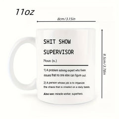11oz Unique Letter Printed Coffee Mug Porcelain Cup Home Office
