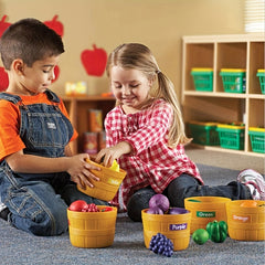 Farmer's Market Sorting Set Toy for Toddlers Pretend Play Food Set