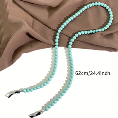8mm Acrylic Beads Glasses Chain Mask Lanyard Bright High Gloss Glasses Chain