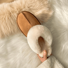 Plush Lined Slippers Cozy Slip On Shoes Soft Fur House Slippers