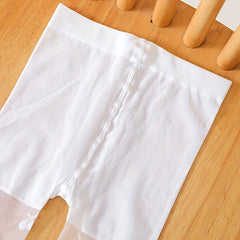 Girls Small Flower Pantyhose Ultra Thin Crystal Stockings Leggings Tights