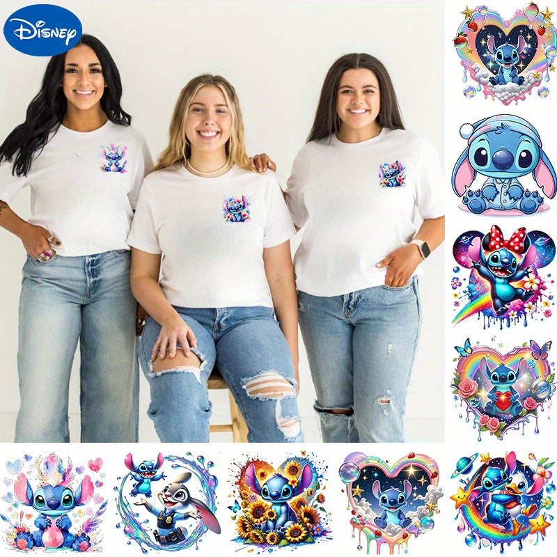 16pcs Stitch Iron On Heat Transfer Stickers for Clothing T Shirts