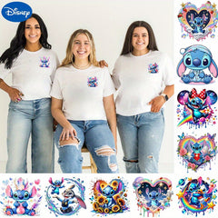 16pcs Stitch Iron On Heat Transfer Stickers for Clothing T Shirts