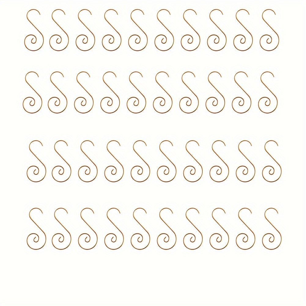 40pcs Christmas Ornament Hooks S Shaped Hangers Party Decor