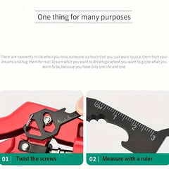 1pc Stainless Steel Cassette Outdoor Tools RV Car Keychain Screwdriver Pendant