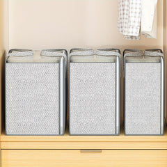 Large Capacity Storage Bag With Handles Portable Non-woven Fabric Clothes Organ