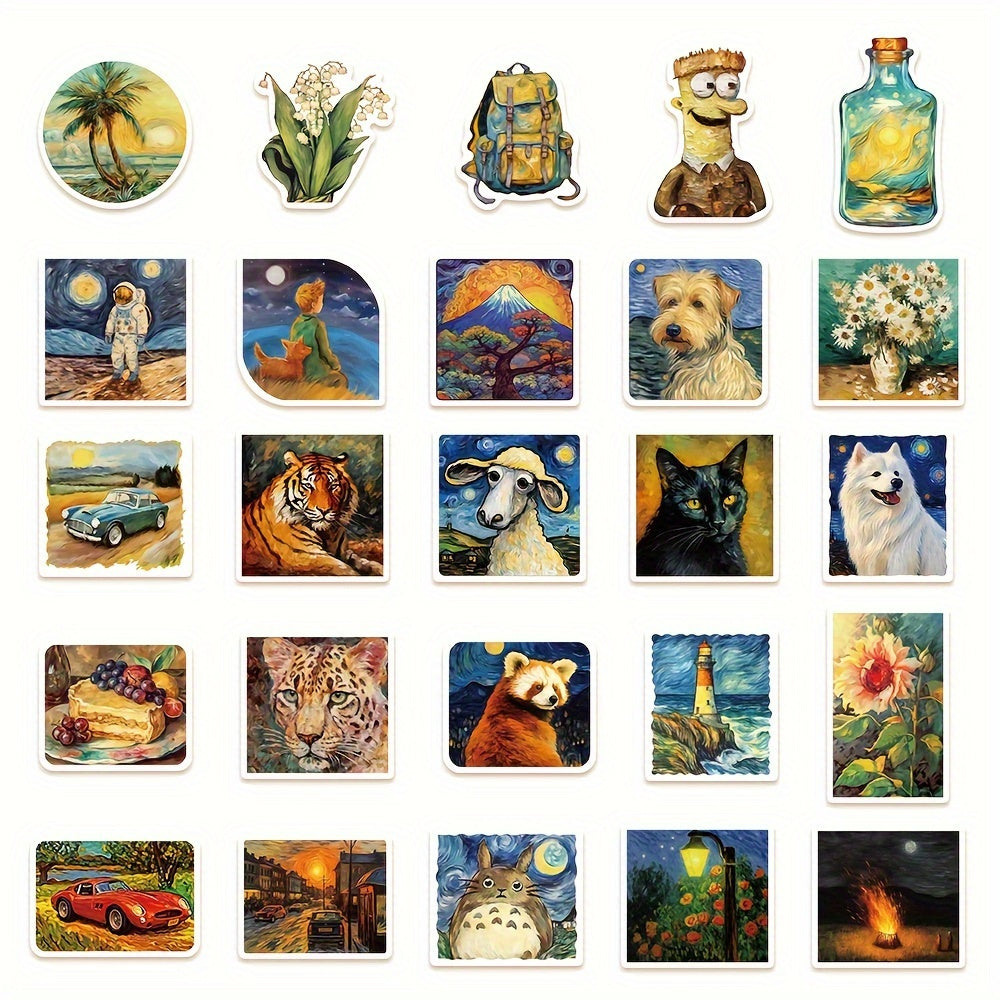 50pcs Paintings Everything Stickers Decorations