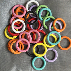 10pcs Candy Spring Jump Rings Buckles for Keychain Bag DIY Crafting