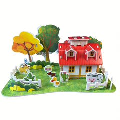 Villa 3D Model Puzzle DIY Toy Fun Toy Christmas Thanksgiving Gift