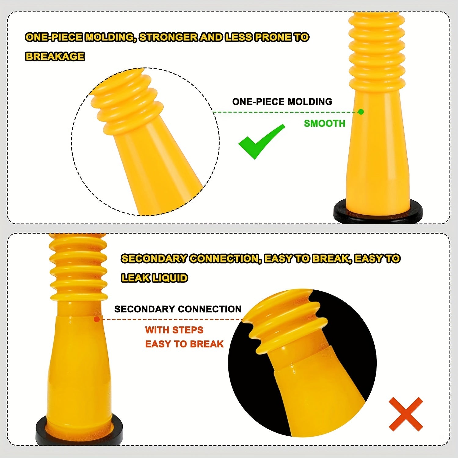 Gas Can Spout Replacement Flexible Pour Nozzle for 3.79-37.85 L Cans