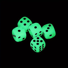 Luminous 16mm Circular Dot Dice for Nightclubs Bars KTVs