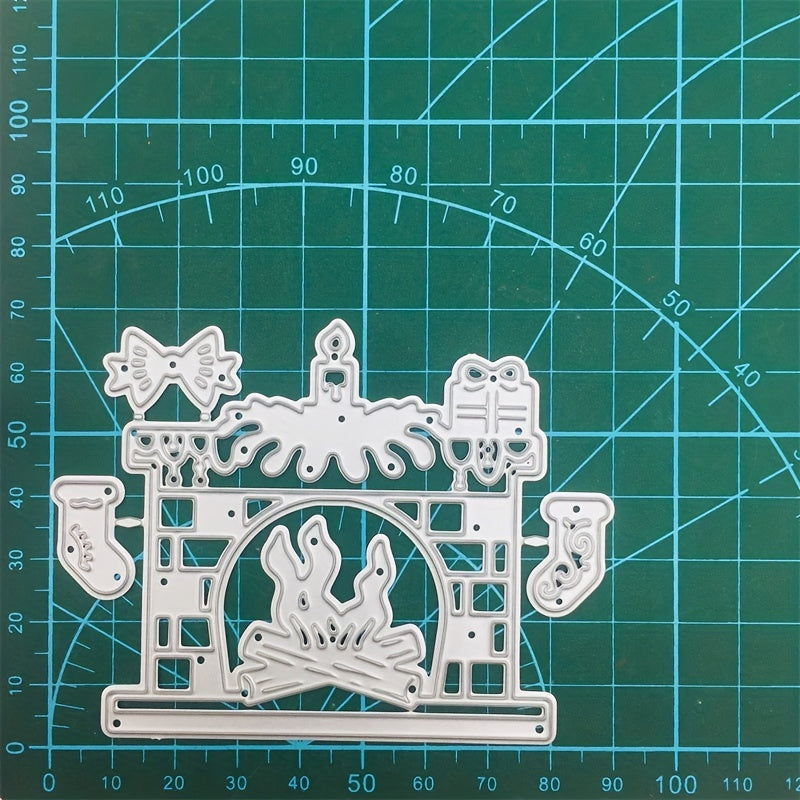 Christmas Scrapbook Engraving Mold DIY Fireplace Paper Art Flower Pressing