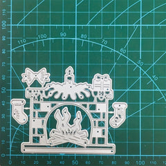 Christmas Scrapbook Engraving Mold DIY Fireplace Paper Art Flower Pressing