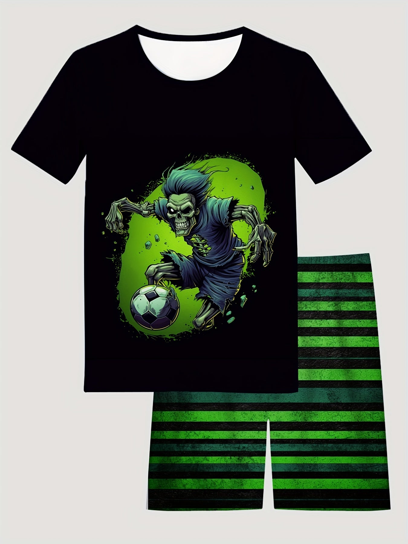 Kid's Halloween Skeleton 2pc Pajamas Set